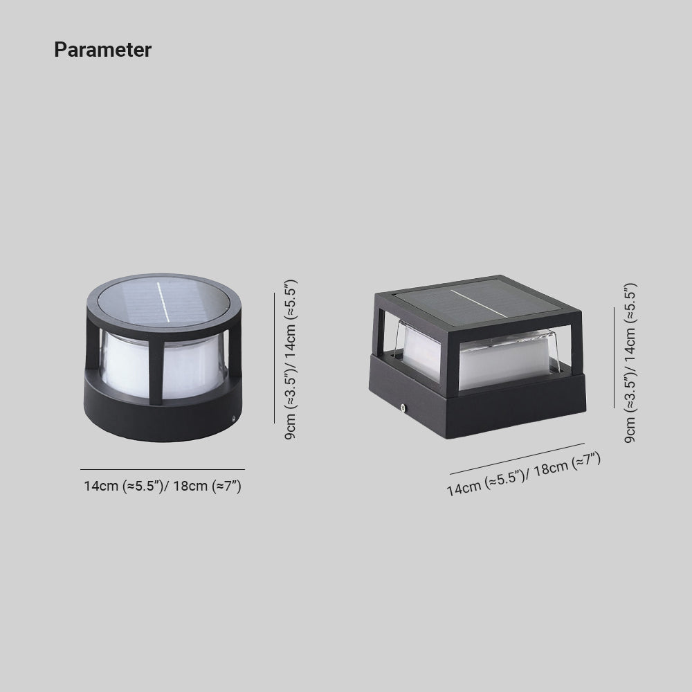 Ray Modern Cube Cylinder Metal Lamp Outdoor - Letslighting