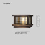 Ray Modern Rectangular Metal Outdoor Solar Lamp Brass Bronze - Letslighting