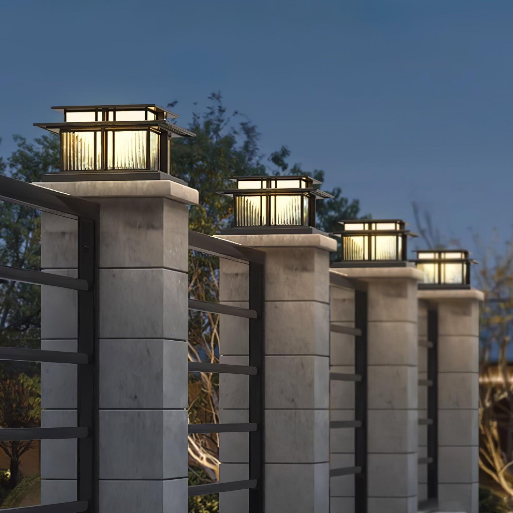 Ray Pillar Solar /HardWire Outdoor Light - Lamp Outdoor