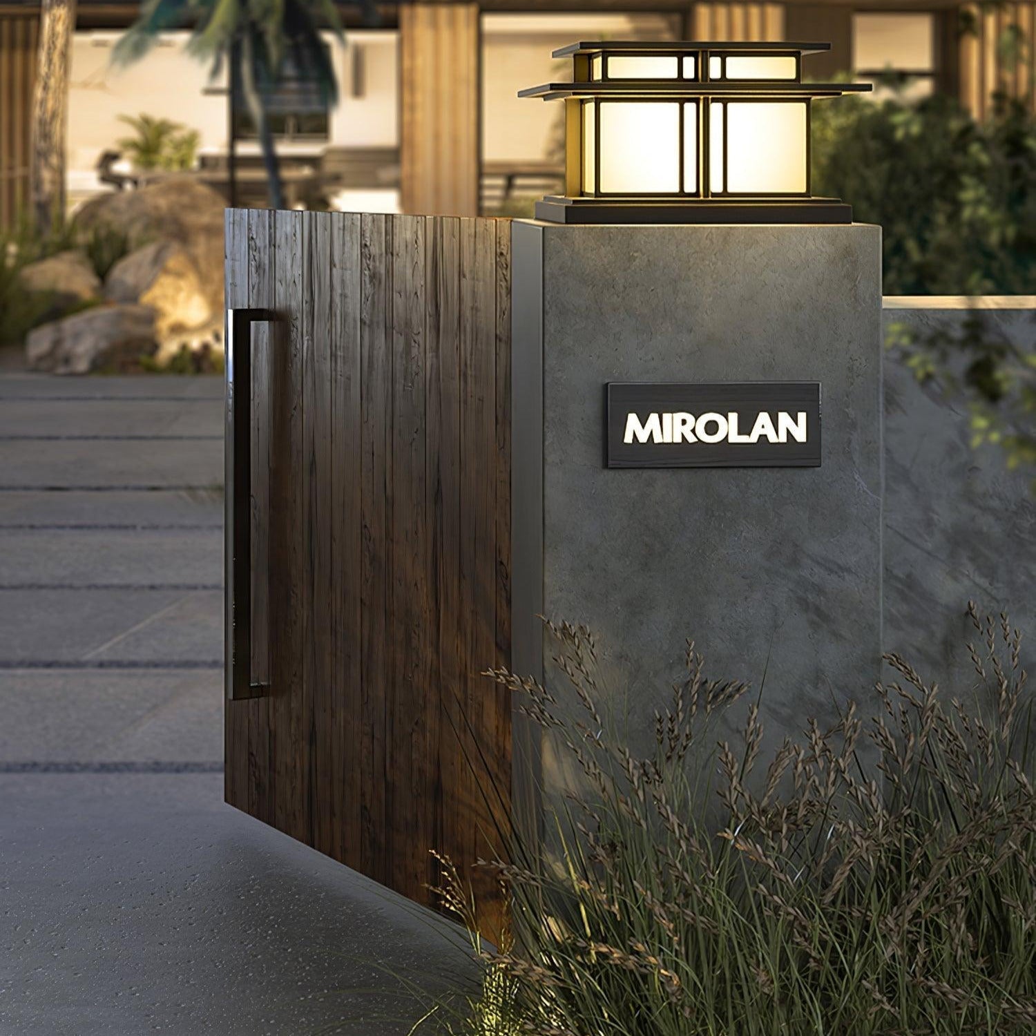 Ray Pillar Solar /HardWire Outdoor Light - Lamp Outdoor