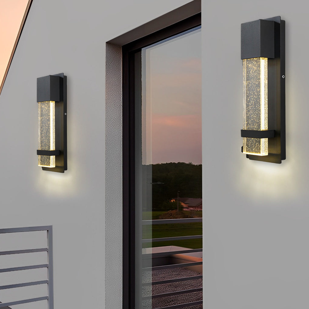 Minimalist Crystal Bubble Glass Waterproof LED Motion Sensor Wall Lamp | Dazuma