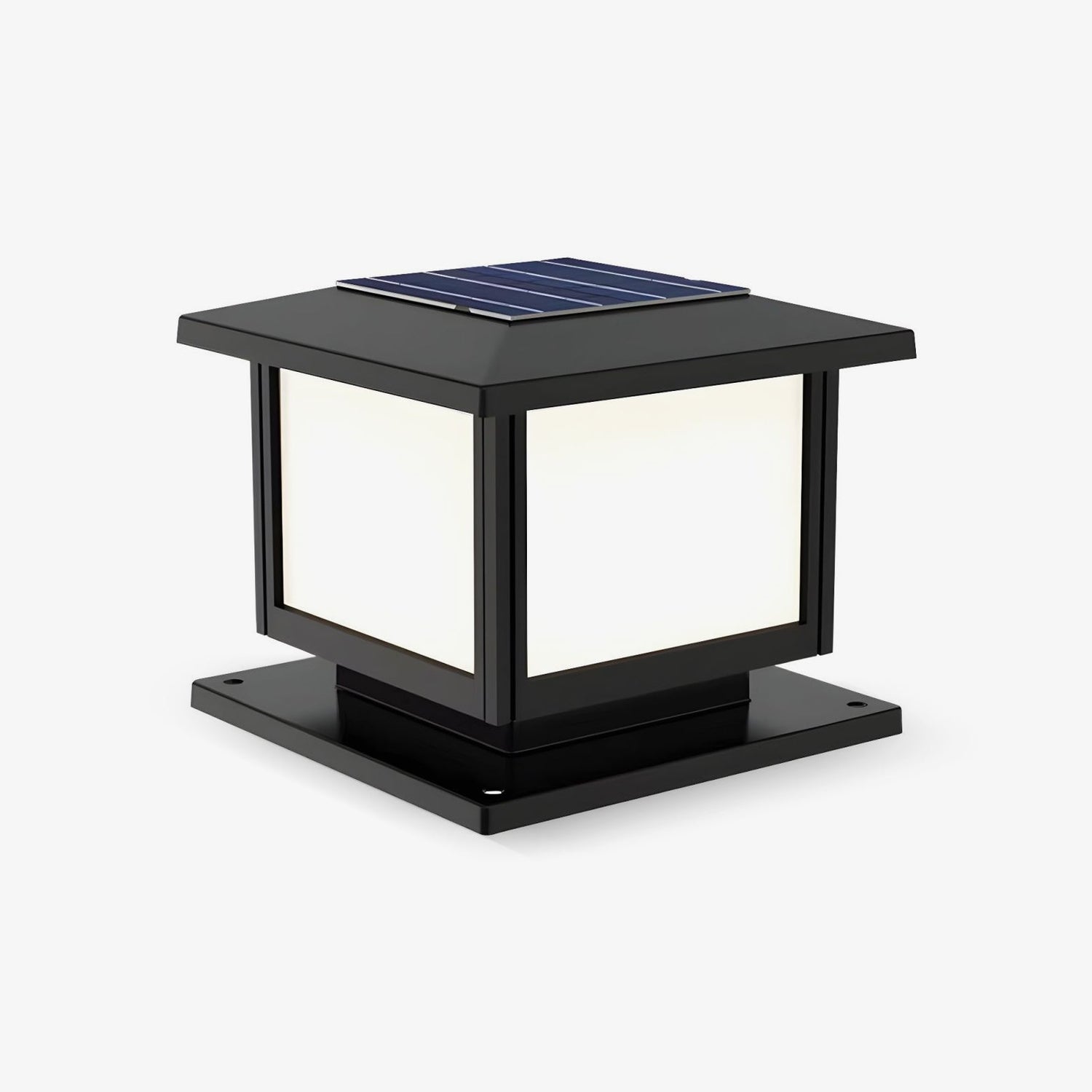 Ray Pavilion-style Square Solar Outdoor Post Light - Lamp Outdoor