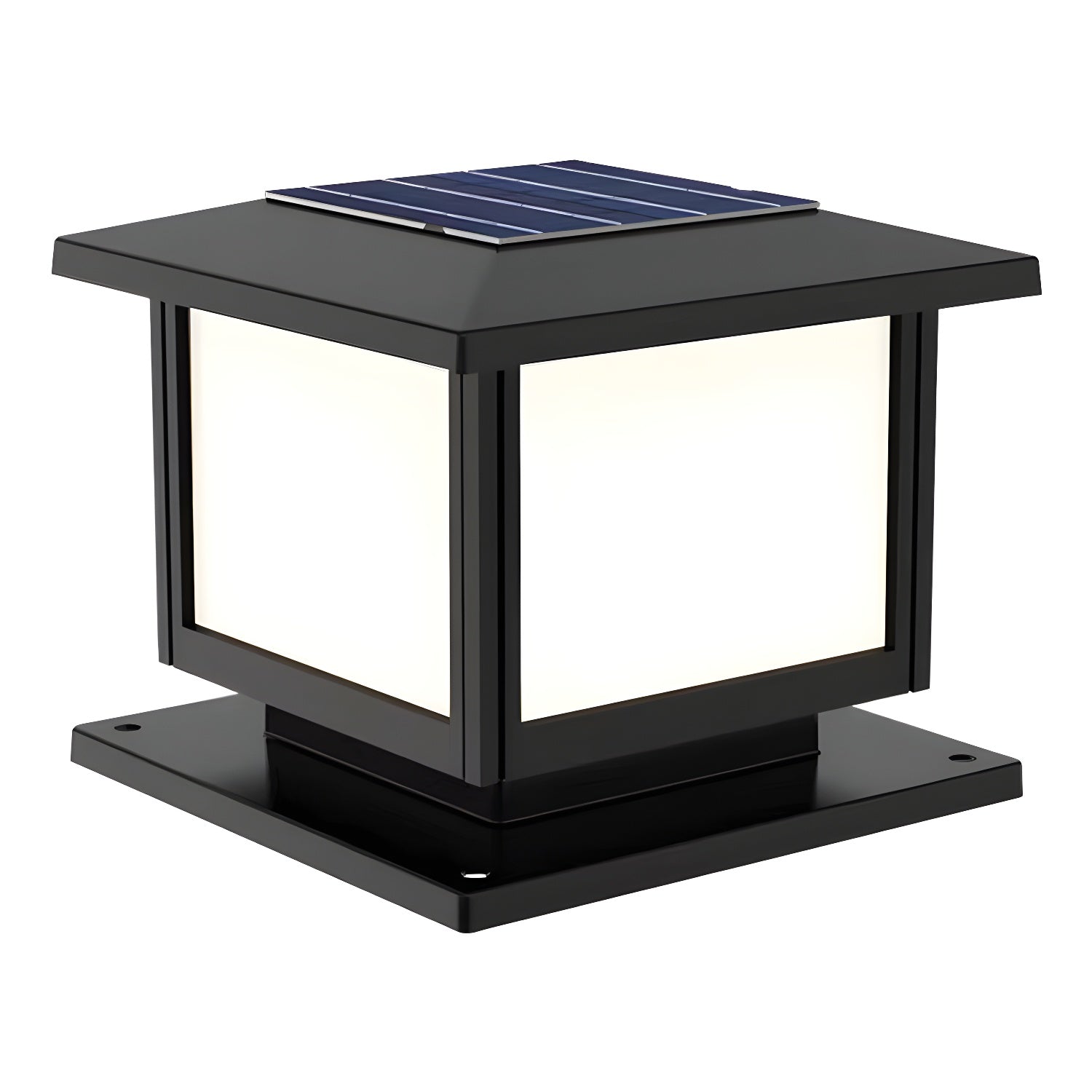Ray Pavilion-style Square Solar Outdoor Post Light - Lamp Outdoor
