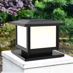 Ray Pavilion-style Square Solar Outdoor Post Light - Lamp Outdoor