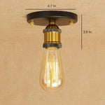 Frances Rustic Retro Metal Flush Mount Ceiling Light - Lamp Outdoor