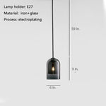 Industrial Electroplated Glass Pendant Lighting Stylish Island LED Hanging Lamp - Lamp Outdoor