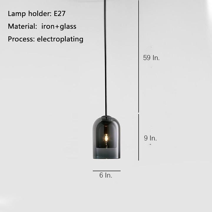 Industrial Electroplated Glass Pendant Lighting Stylish Island LED Hanging Lamp - Lamp Outdoor