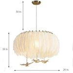 Modern Contemporary Chandeliers Drum Light Chandelier Feather Chandelier - Lamp Outdoor