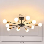 10 Light Circular Electroplated Modern LED Flush Mount Lighting Chandelier - Lamp Outdoor