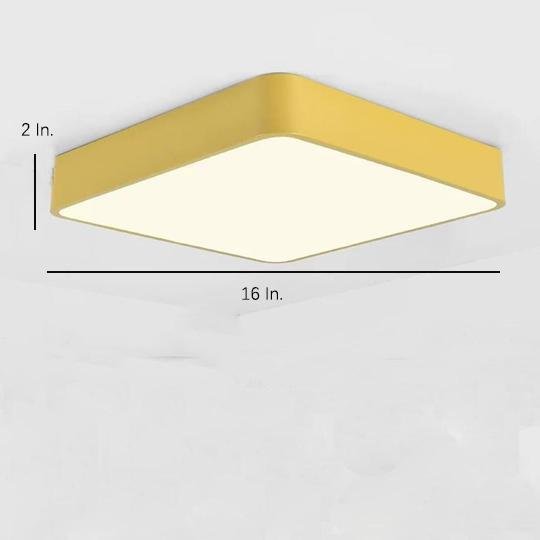 Square Modern Style Design Flush Mount Lighting Metal PVC Acrylic LED Bedroom Ceiling Lights - Lamp Outdoor