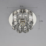 Electroplated Metal Crystal Flower Multi Color LED Modern Ceiling Light - Lamp Outdoor