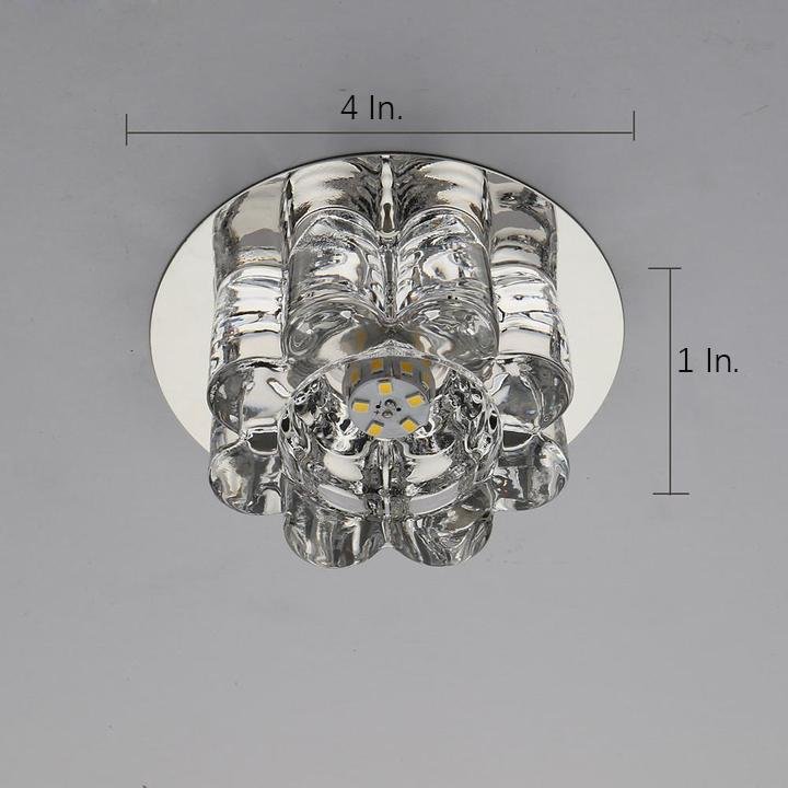 Electroplated Metal Crystal Flower Multi Color LED Modern Ceiling Light - Lamp Outdoor