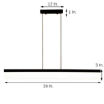 Modern Aluminum Acrylic Pendant Lights Elongated Linear Ceiling Lights - Lamp Outdoor