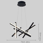 Amber Modern LED Metal Sputnik Chandelier - Lamp Outdoor