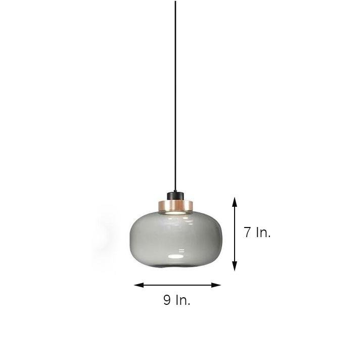 Round Globe LED Nordic Glass Pendant Light Hanging Lamp - Lamp Outdoor