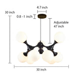 Modern Globe Sputnik Chandelier Bubble Chandelier 9 Bulbs - Lamp Outdoor