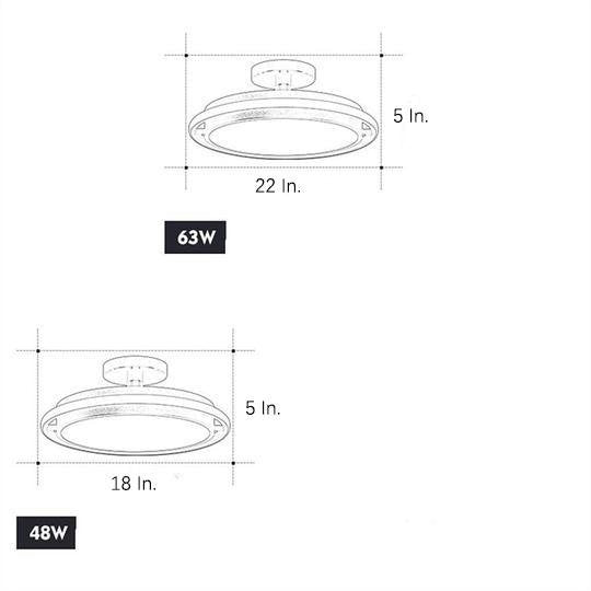 Circular LED Modern Flush Mount Lighting Ceiling Lights Hanging Light - Lamp Outdoor