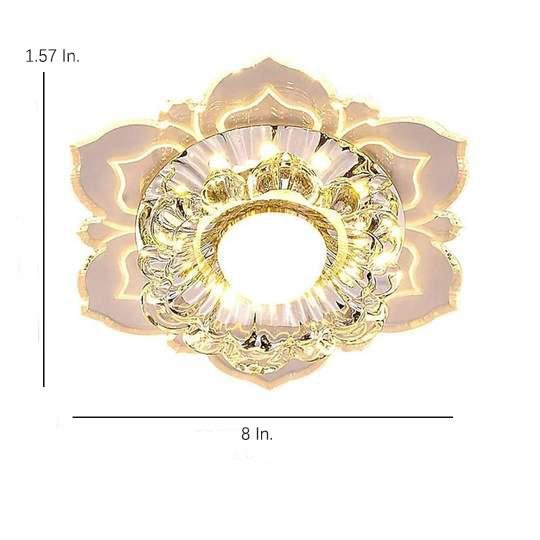 Floral Ornate LED Flush Mount Ceiling Light for Baby Kids - Lamp Outdoor