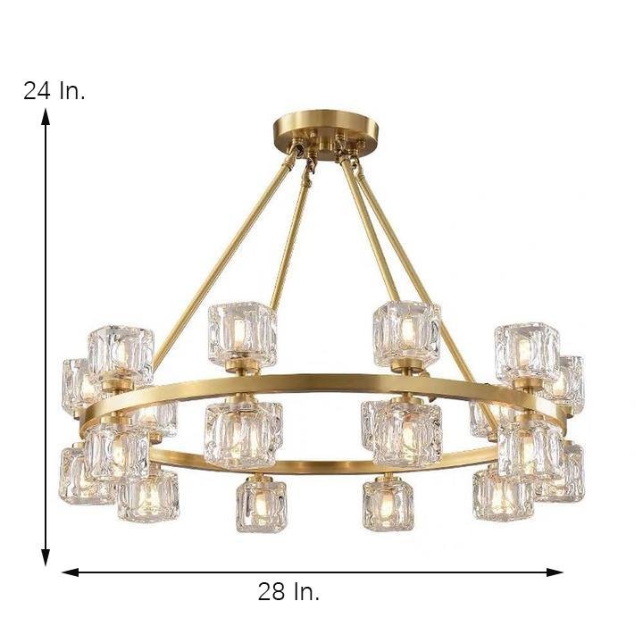 Circles Spotlights Industrial Brass Chandeliers LED Ceiling Light - Lamp Outdoor