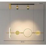Artistic Circles Linear LED Modern Chandeliers Kitchen Pendant Lighting - Lamp Outdoor