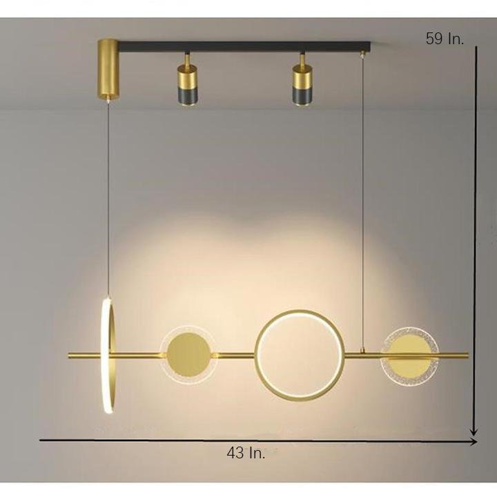 Artistic Circles Linear LED Modern Chandeliers Kitchen Pendant Lighting - Lamp Outdoor