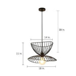 Artistic Double Wire Basket LED Vintage Pendant Lighting Hanging Lamp - Lamp Outdoor