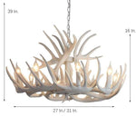 Vintage Antler Chandelier with Candle Lights - 4/6/8 Lights - Lamp Outdoor