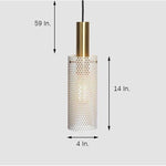 Cylinder Hanging Pendant Lights Metal Modern LED Ceiling Lights - Lamp Outdoor