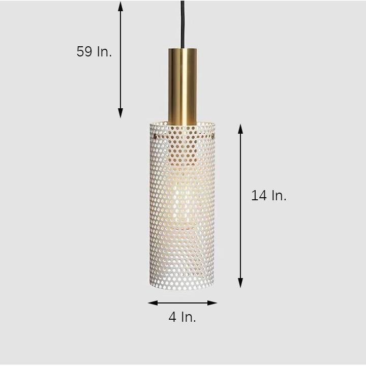 Cylinder Hanging Pendant Lights Metal Modern LED Ceiling Lights - Lamp Outdoor