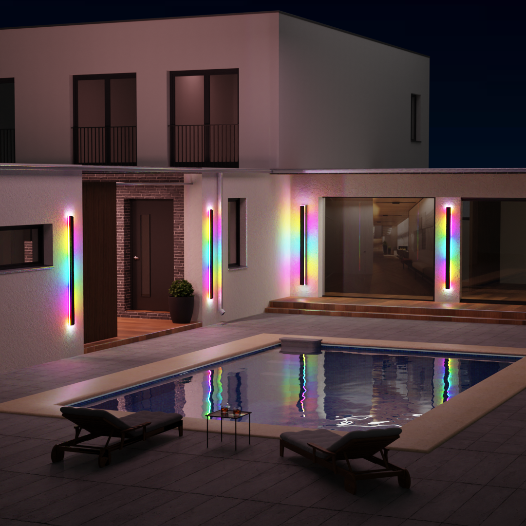 Linear LED Long Outdoor Wall Light Minimalist Exterior Wall Mount Lights Waterproof for Porch - Lamp Outdoor