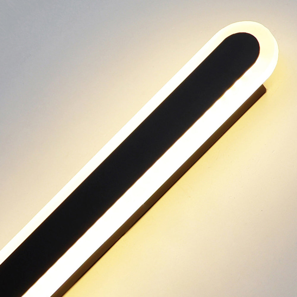 Arisha Minimalist Metal Linear Oval Outdoor Wall Lamp - Letslighting