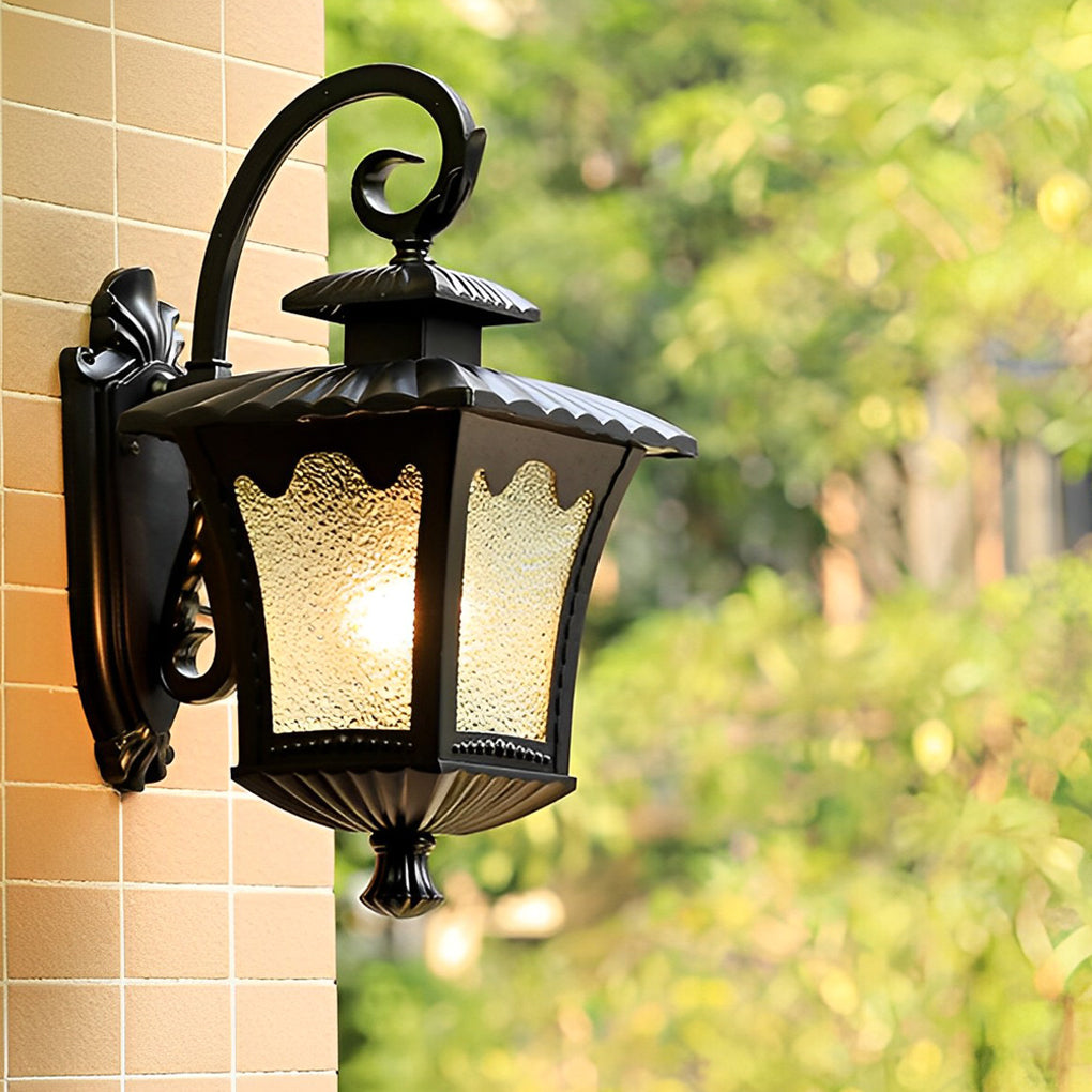 Creative Retro Glass Lantern Waterproof LED European-style Wall Lamp | Dazuma