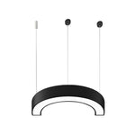 Curved Slim C Shape LED Pendant Half-Circle Hanging Profile Light for Office - Lamp Outdoor