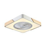 21'' LED Round Square Flush Mount Bladeless Ceiling Fan Lights - Lamp Outdoor