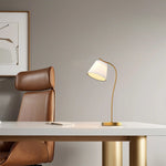 Gilda Gooseneck Cone Fabric Metal Desk Lamp - Lamp Outdoor