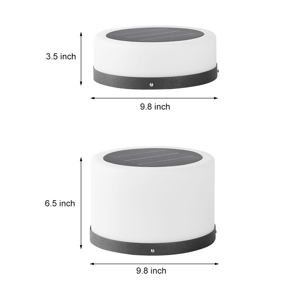 Round Acrylic Waterproof White LED Modern Solar Lights Outdoor Garden Lights - Lamp Outdoor