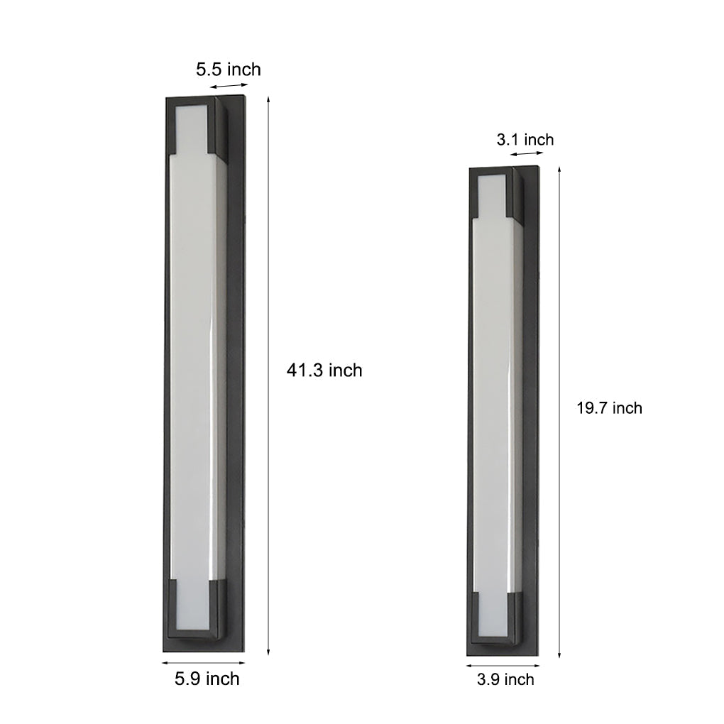 Retro Rectangular Waterproof LED Black Decorative Outdoor Wall Lights - Lamp Outdoor