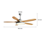 60 Inch Ceiling Fan with Lights and Remote Control Nordic Ceiling Fan Lamp with Silent Inverter - Lamp Outdoor