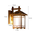 Retro Waterproof LED Vintage Solar Wall Lamp with Remote Wall Sconce Lighting - Lamp Outdoor