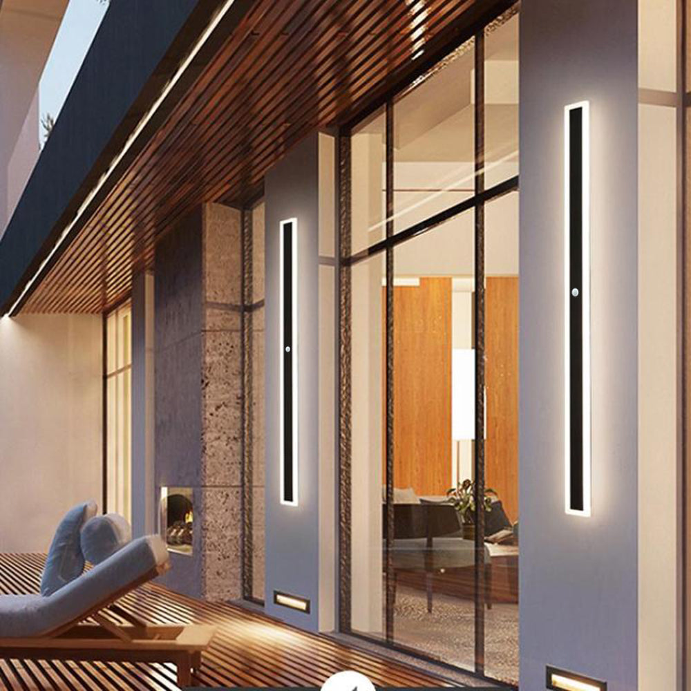 Arisha Radiation Linear Metal Acrylic Outdoor Wall Lamp Garden Corridor - Letslighting