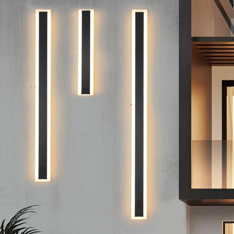 Arisha Radiation Linear Metal Acrylic Outdoor Wall Lamp Garden Corridor - Letslighting