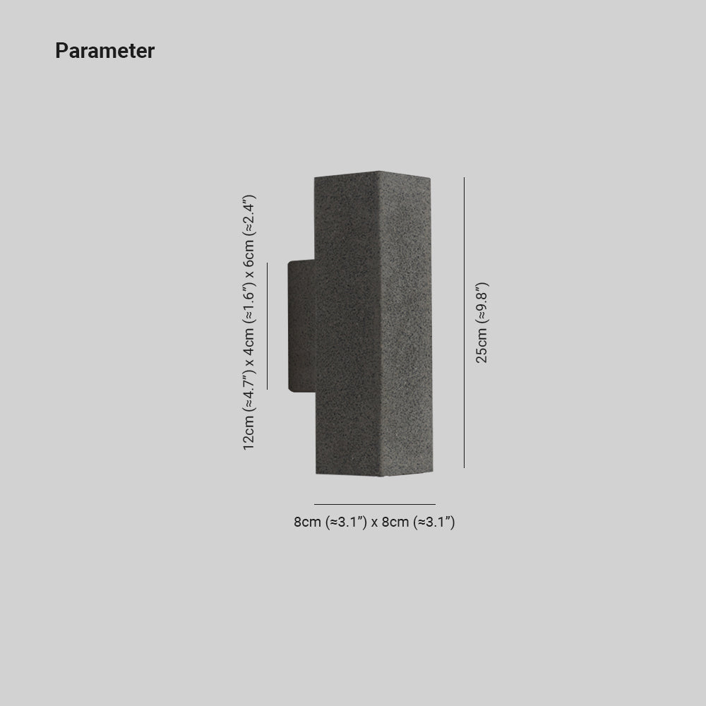 Ray Minimalist Square LED Outdoor Wall Lamp Cement Garden Corridor Balcony - Letslighting