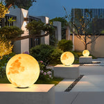 Moon-Shaped Outdoor Pier-Mount Pillar Light | Dazuma