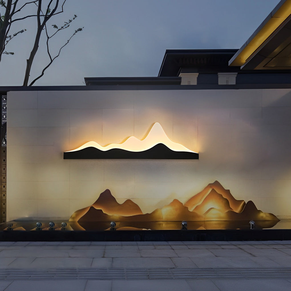 Mountain Scenery Creative Waterproof LED Modern Outdoor Wall Lights | Dazuma