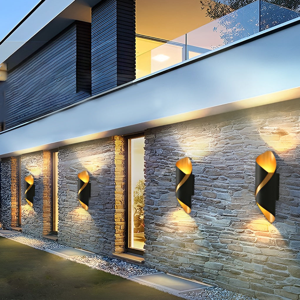 Outdoor LED Up and Down Light Waterproof Modern Wall Sconce Lighting | Dazuma