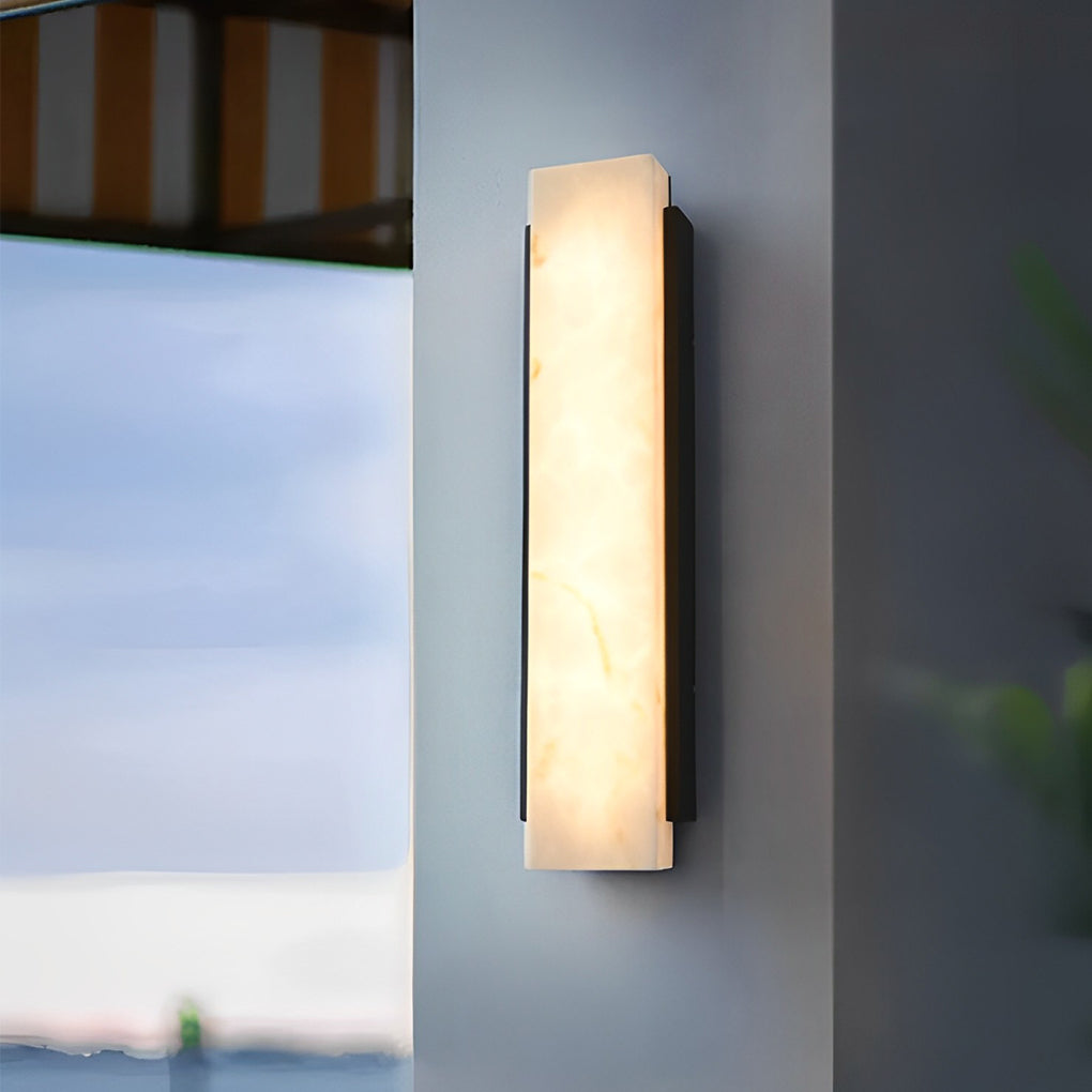 Rectangular Metal LED Waterproof Black Modern Outdoor Wall Lights | Dazuma