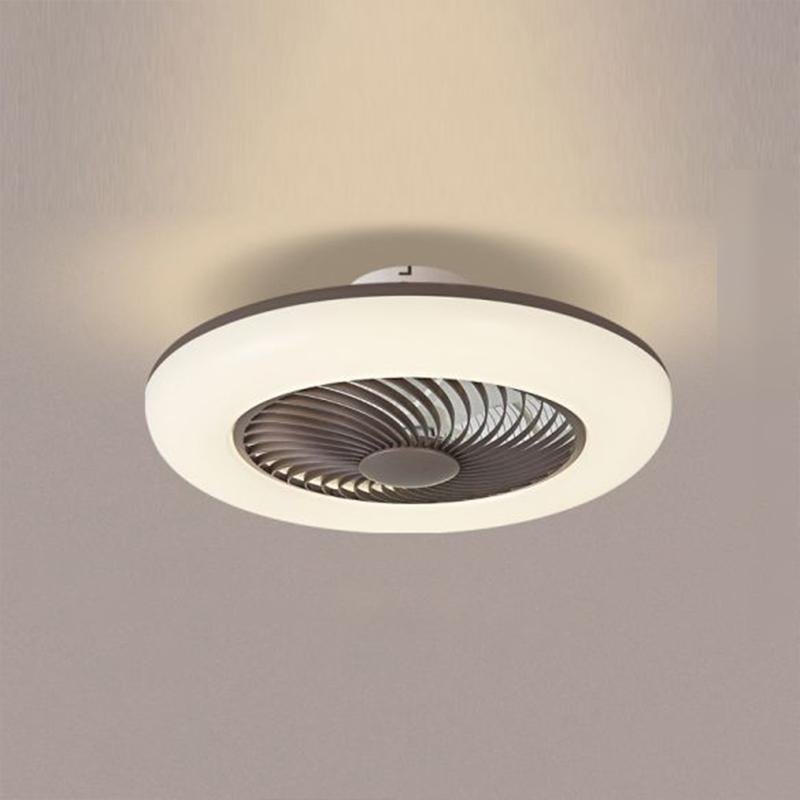 Lame Modern Round Plastic Flush Mount Ceiling Fans - Lamp Outdoor