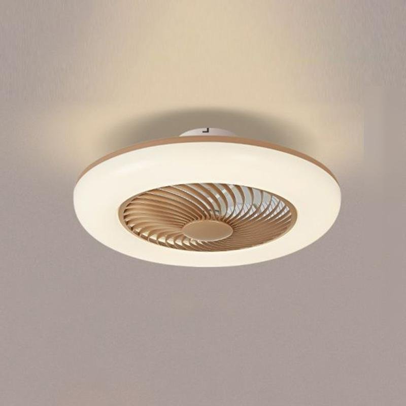 Lame Modern Round Plastic Flush Mount Ceiling Fans - Lamp Outdoor