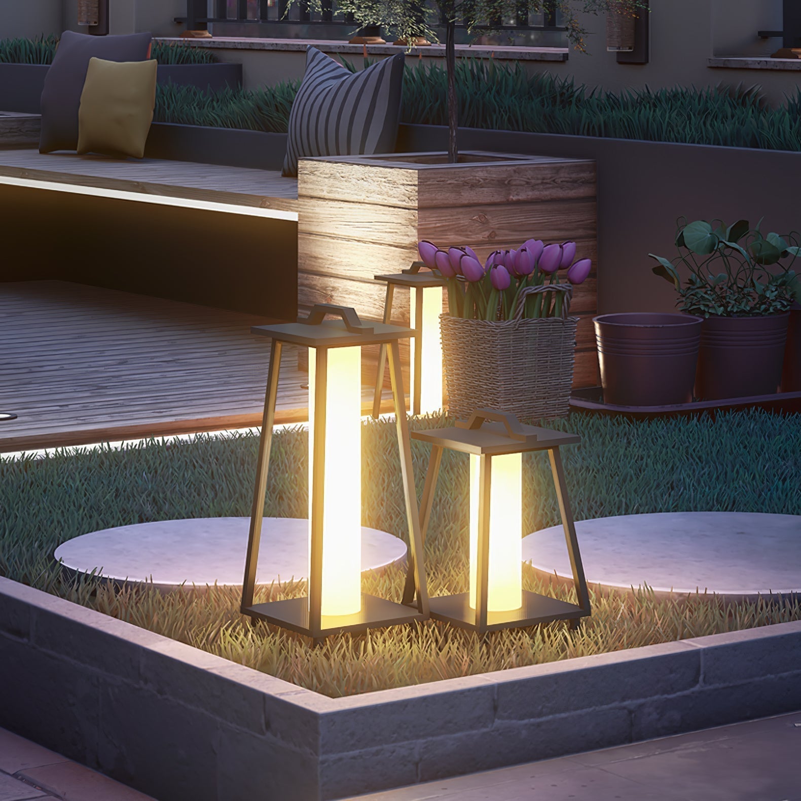 Ray Trapezoid-shaped Portable Outdoor Light - Lamp Outdoor