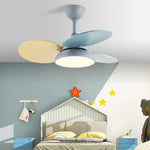 Modern Colorful Kids Pendant Ceiling Fans with Light for Bedroom - Lamp Outdoor